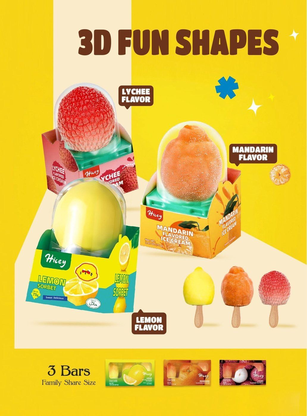 Does Hicey ice cream retain full 3D shape definition during transpacific reefer shipping to the US