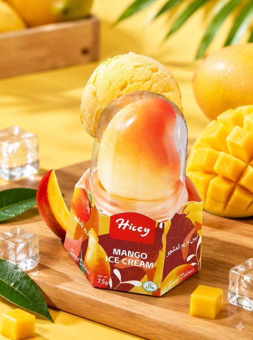 What storage temperature and handling standards are required for imported 3D ice cream