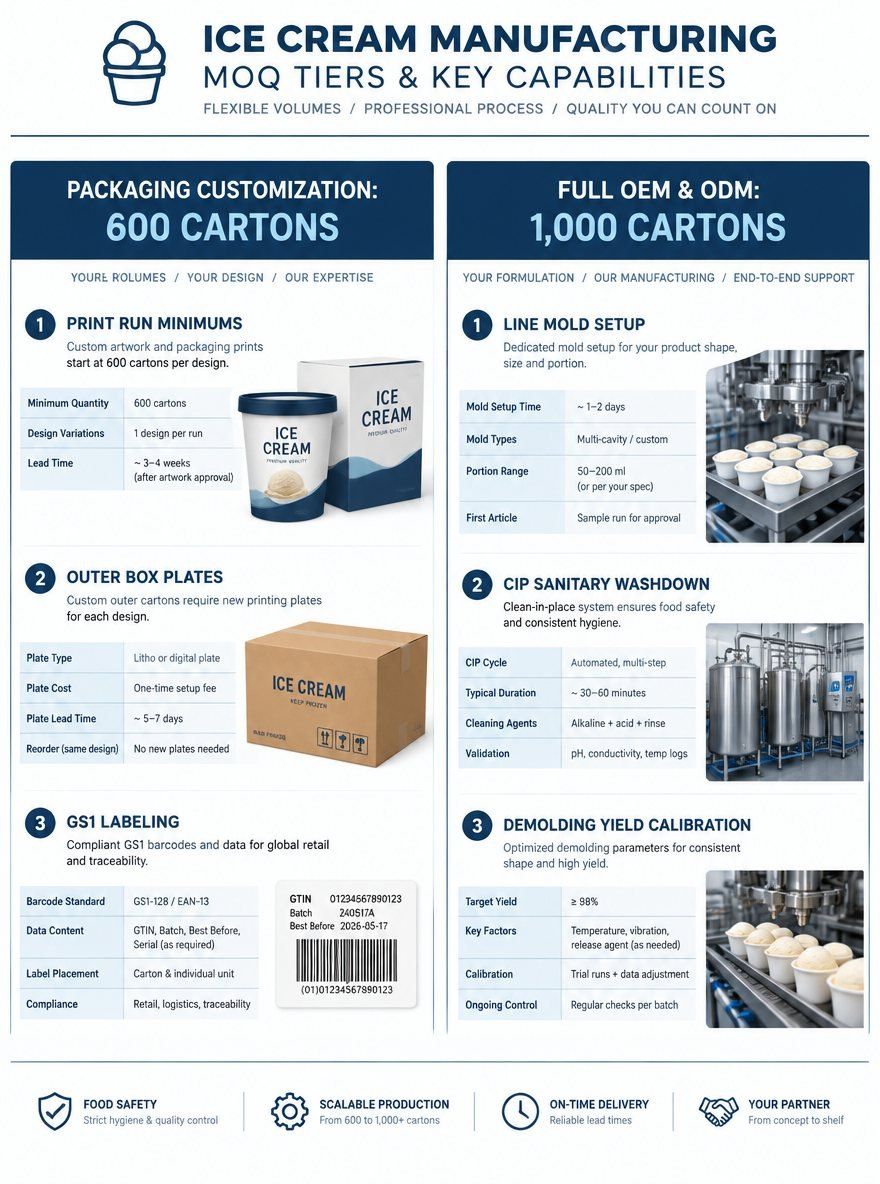 Key facts behind the two MOQ tiers