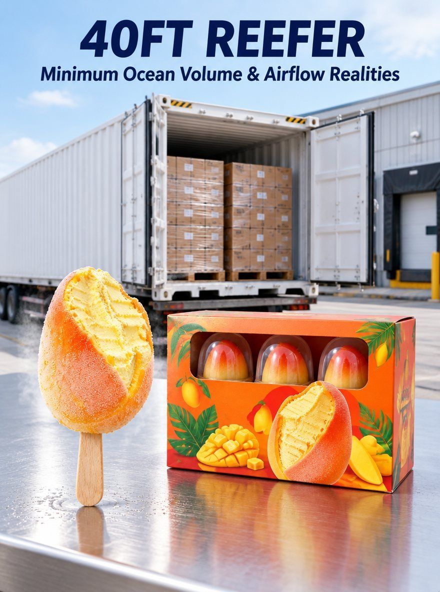 What Is the True Minimum Container Volume for Shipping Frozen Novelty Ice Cream Across the Ocean