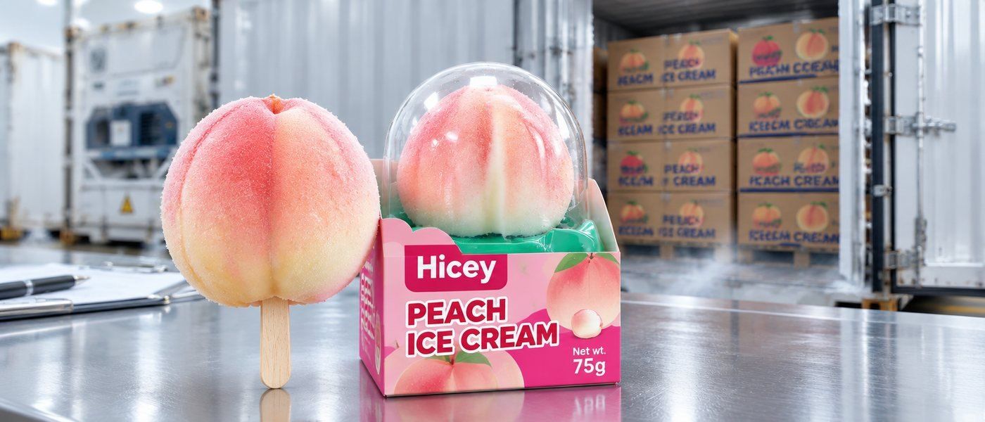 Does Hicey Ice Cream Retain Full 3D Shape Definition During Transpacific Reefer Shipping to the US
