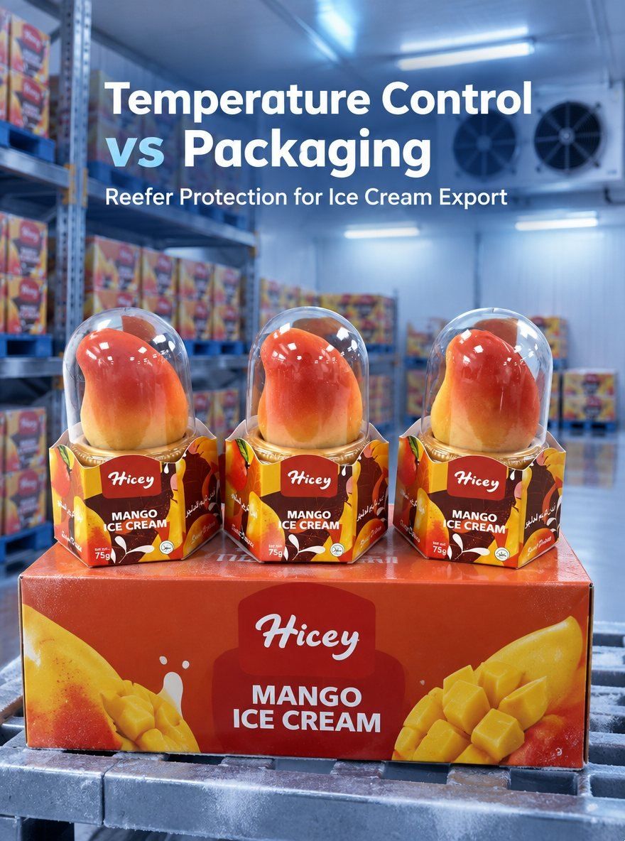 Thicker packaging or tighter temperature control: which protects exported ice cream better