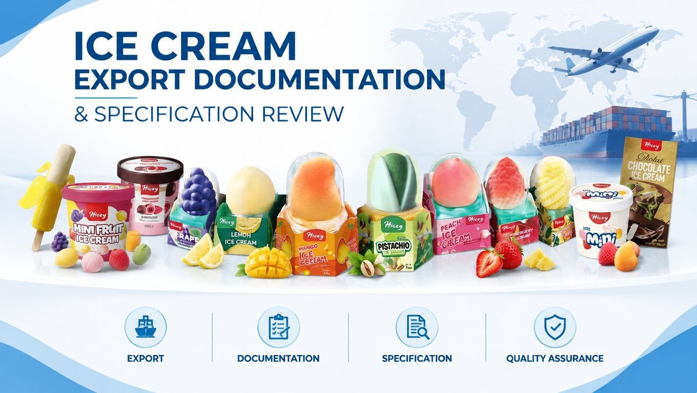 What inquiry details are required for an ice cream factory to issue a firm comme