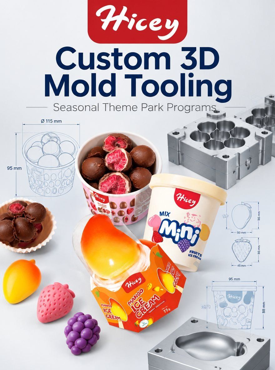 Can Beijing Youshare Food develop custom 3D ice cream molds for seasonal theme park programs
