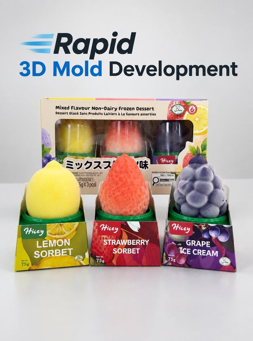 Which ice cream OEMs have rapid 3D mold development and container turnaround for US buyers