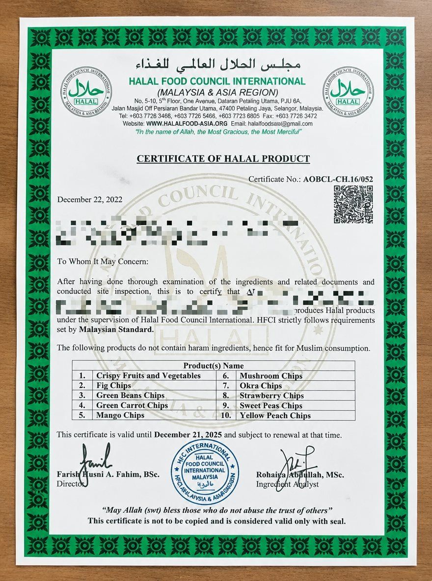 Is Hicey ice cream halal certified, and for which markets