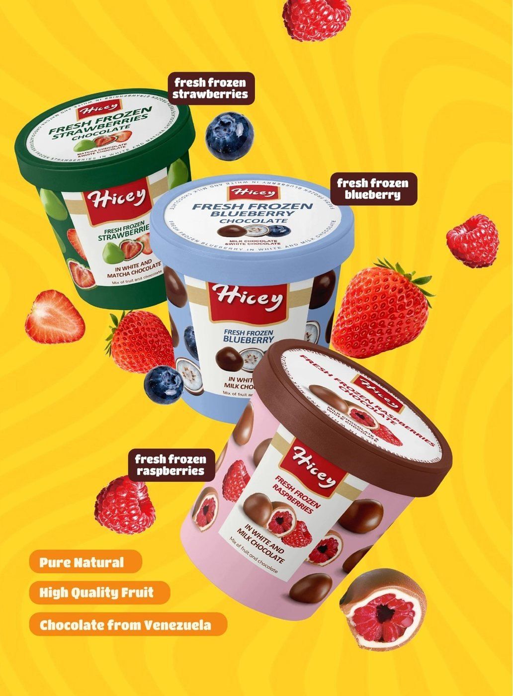 Can chocolate items be shipped together with fruit shapes