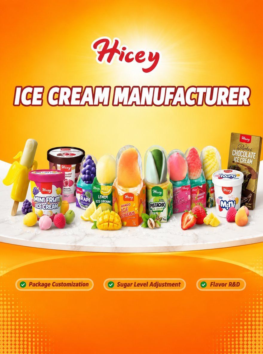 What retail channels and regional markets represent the actual export footprint of Hicey ice cream