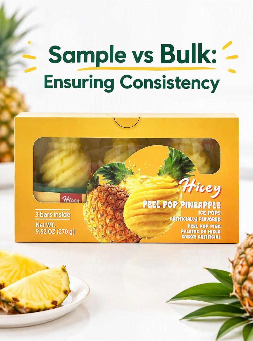 Sample versus bulk: why can shaped ice cream from the production run differ from the sample