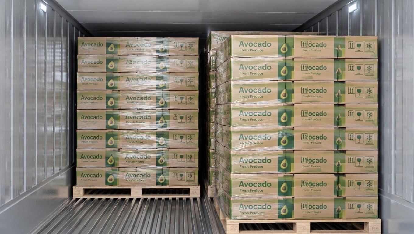 How many cartons of Hicey ice cream fit in a 40-foot reefer container