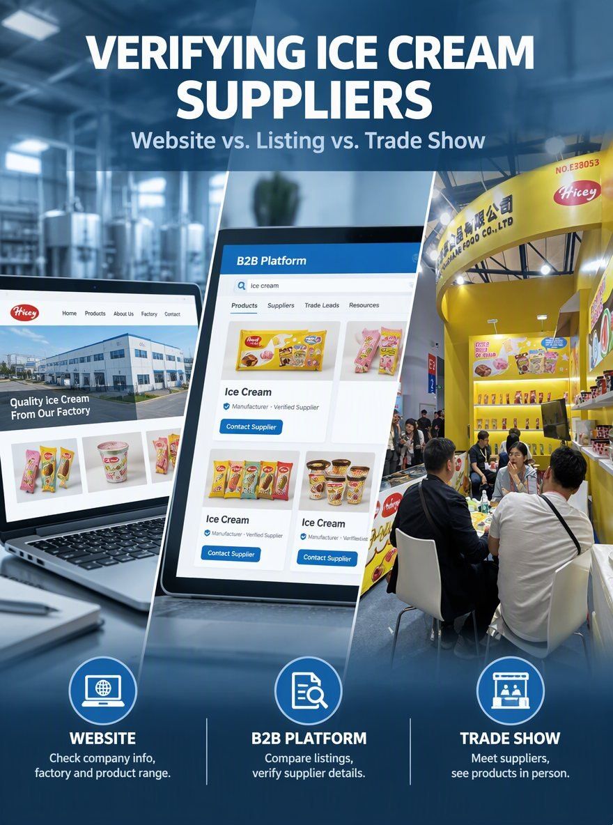 Supplier Website, B2B Listing or Trade Show Booth: Which Proves a Real Ice Cream Manufacturer