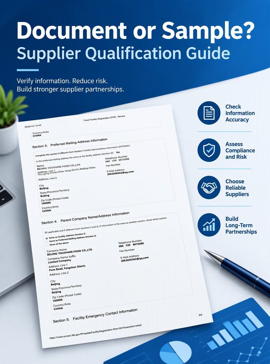 Document check or sample check: which should come first when qualifying an ice cream supplier