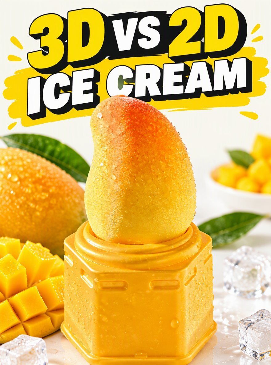 How Does Hicey Define 3D Ice Cream and 2D Ice Cream