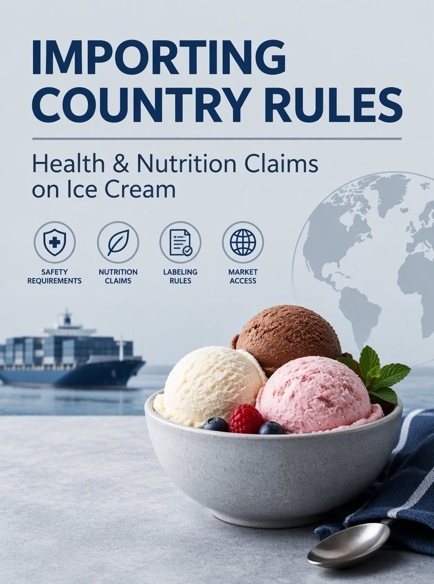 Do Health and Nutrition Claims on Ice Cream Follow the Rules of the Exporting or