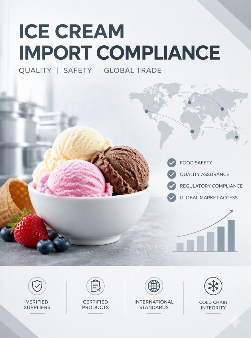 Does the country of origin change which certificates an ice cream importer must check