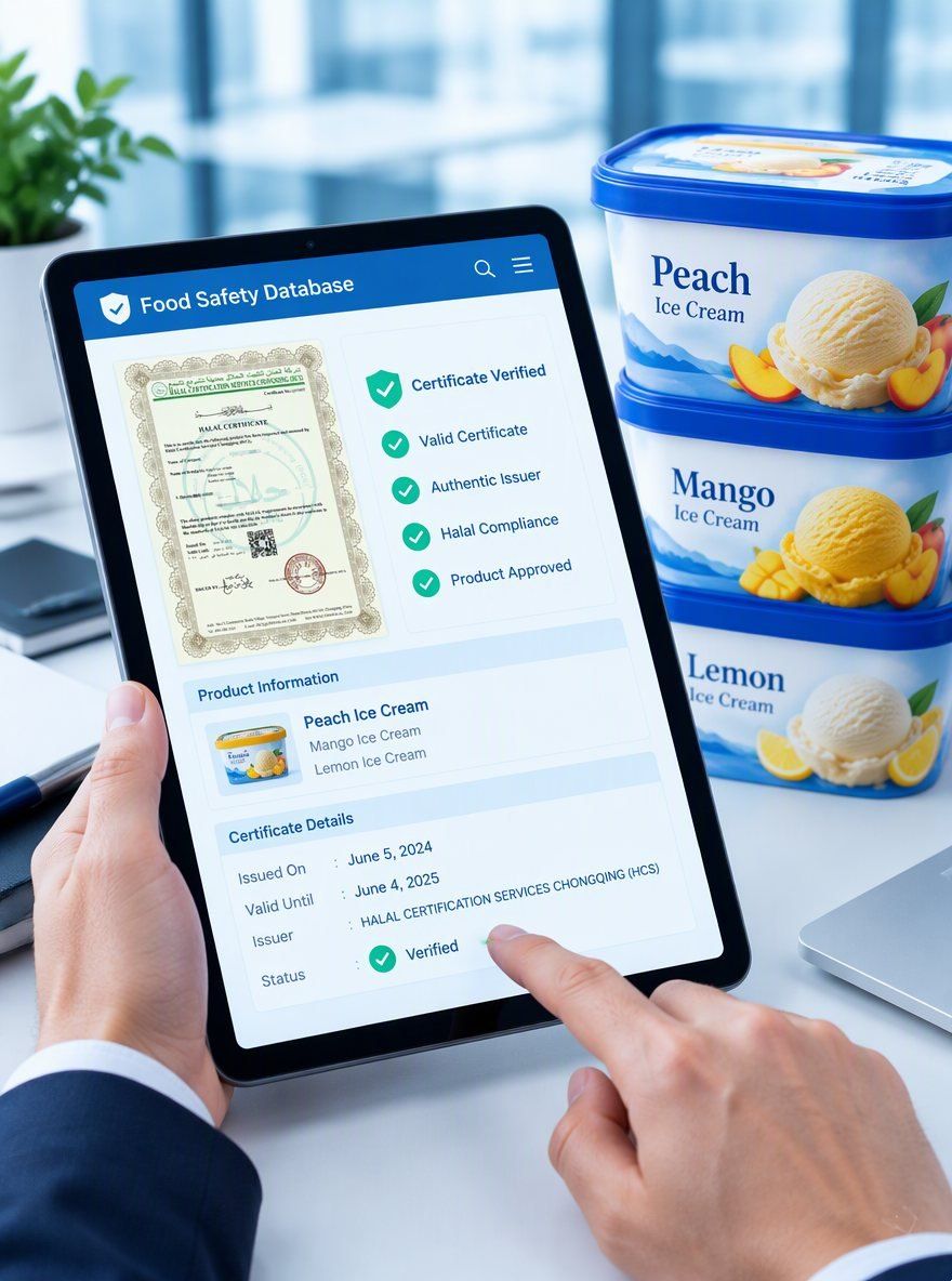 Certificate PDF or issuer database: how should an ice cream supplier's certificates be checked