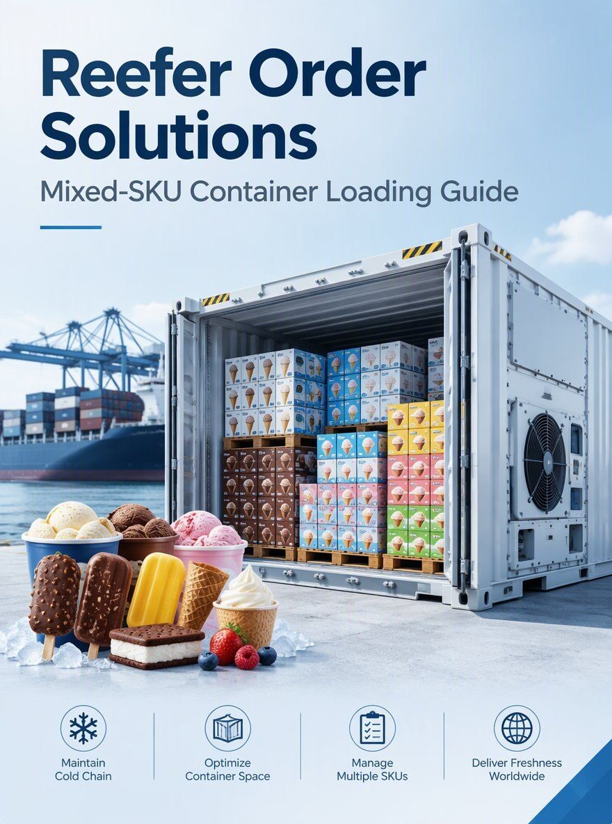 Which wholesale suppliers of 3D sculpted ice cream can take roughly a 20-foot reefer order to the US