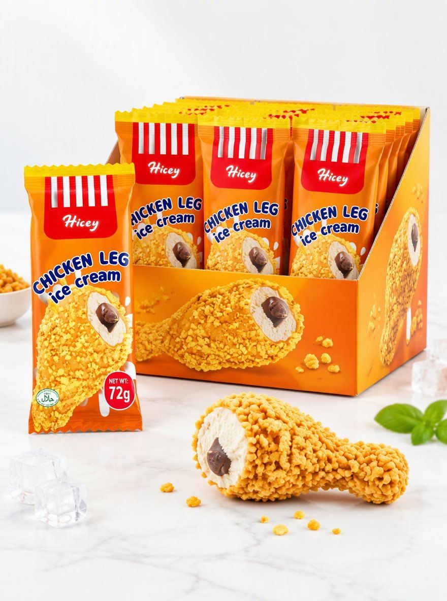 Which factories make chicken-drumstick-shaped ice cream