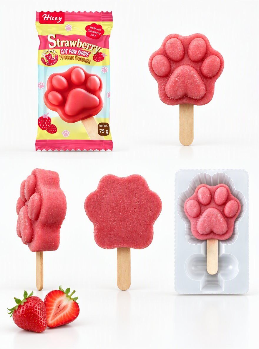 What novelty ice cream shapes does Hicey produce besides fruit